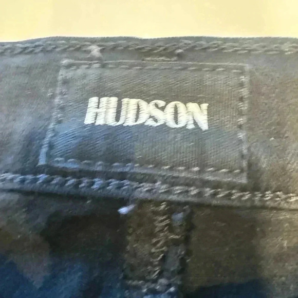 Hudson Krista super skinny black stretch jeans raw hem women’s size 26 - Picture 6 of 10